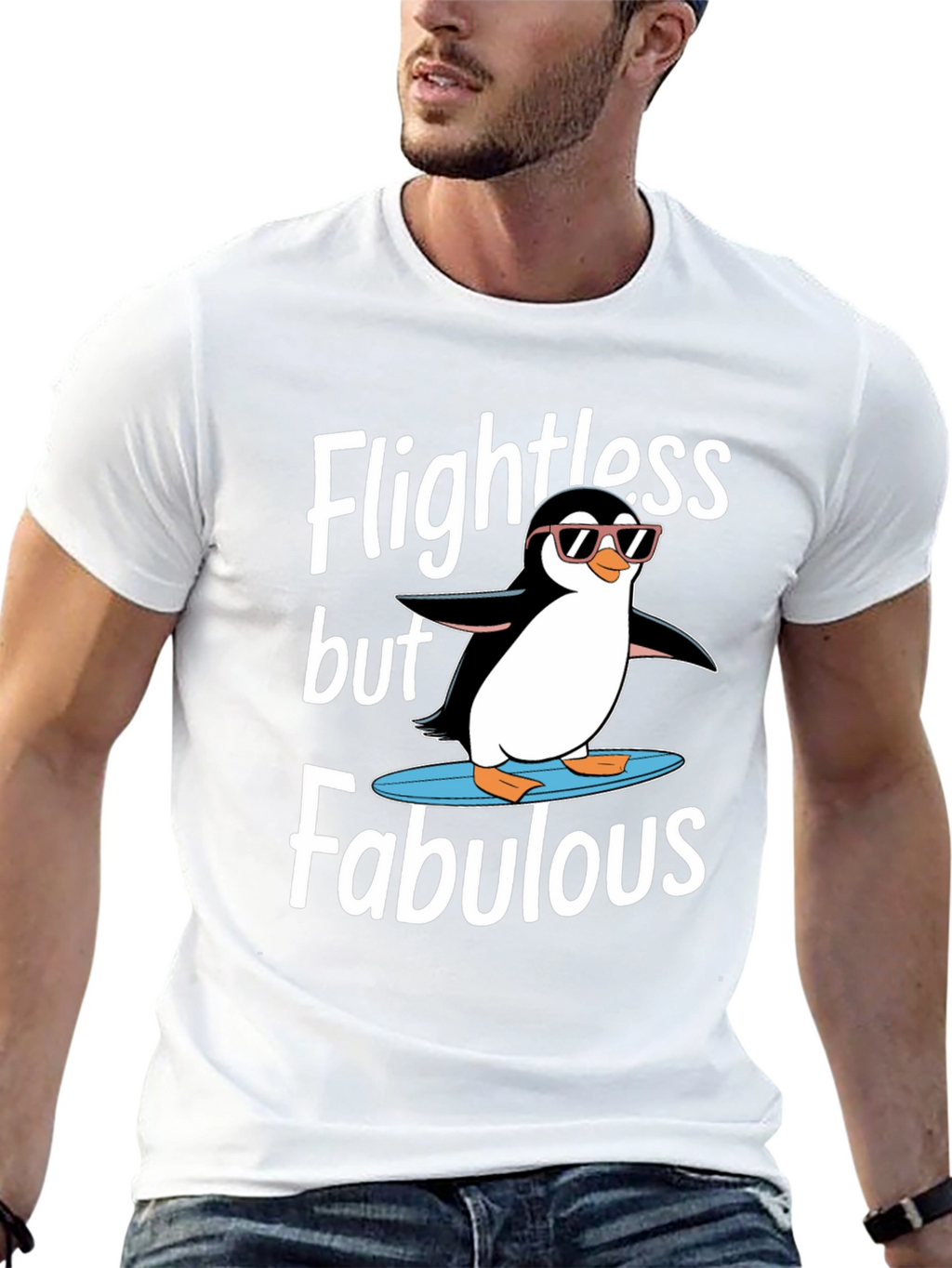 Flightless But Fabulous Penguin Graphic Tee
