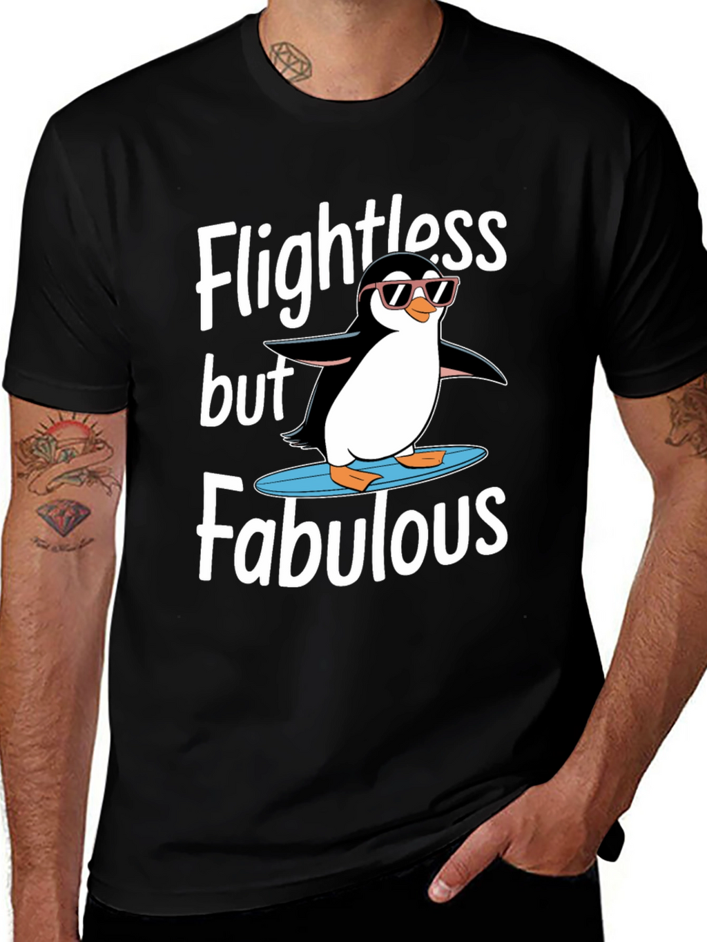 Flightless But Fabulous Penguin Graphic Tee