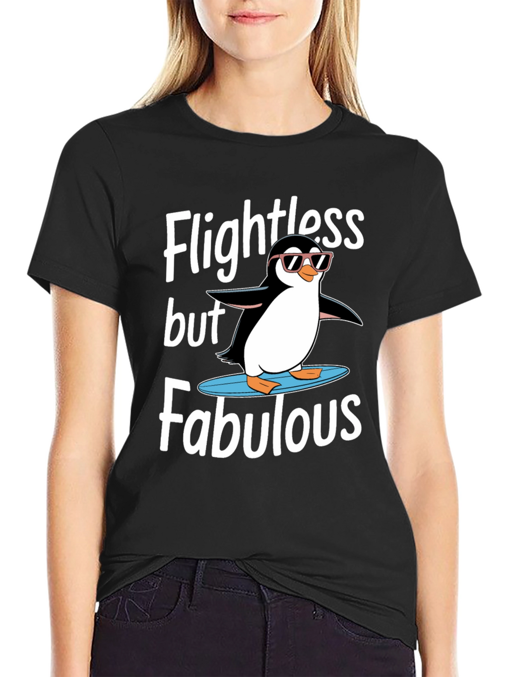 Flightless But Fabulous Penguin Graphic Tee