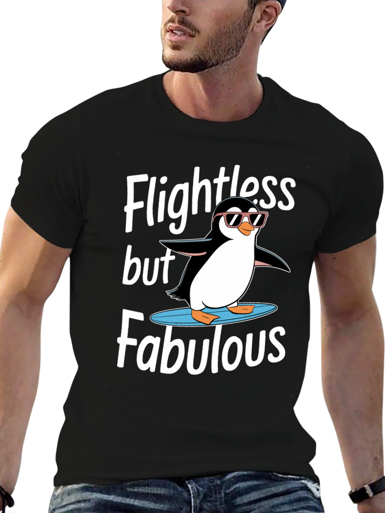 Flightless But Fabulous Penguin Graphic Tee