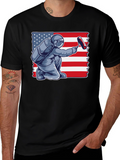 Astronaut Painting USA Flag T-Shirt