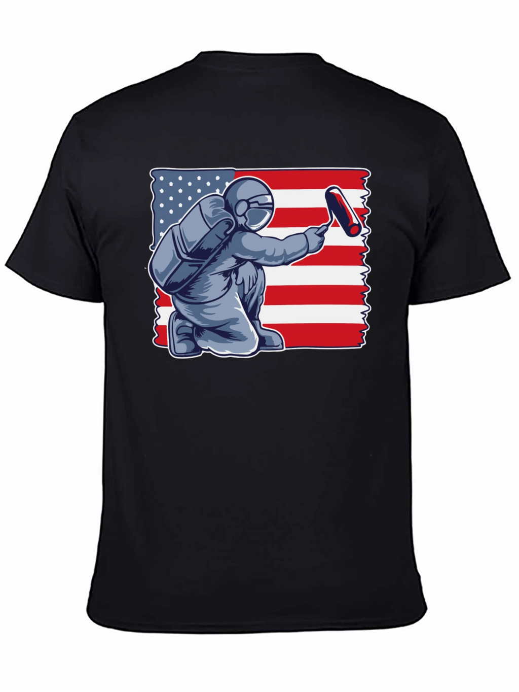 Astronaut Painting USA Flag T-Shirt