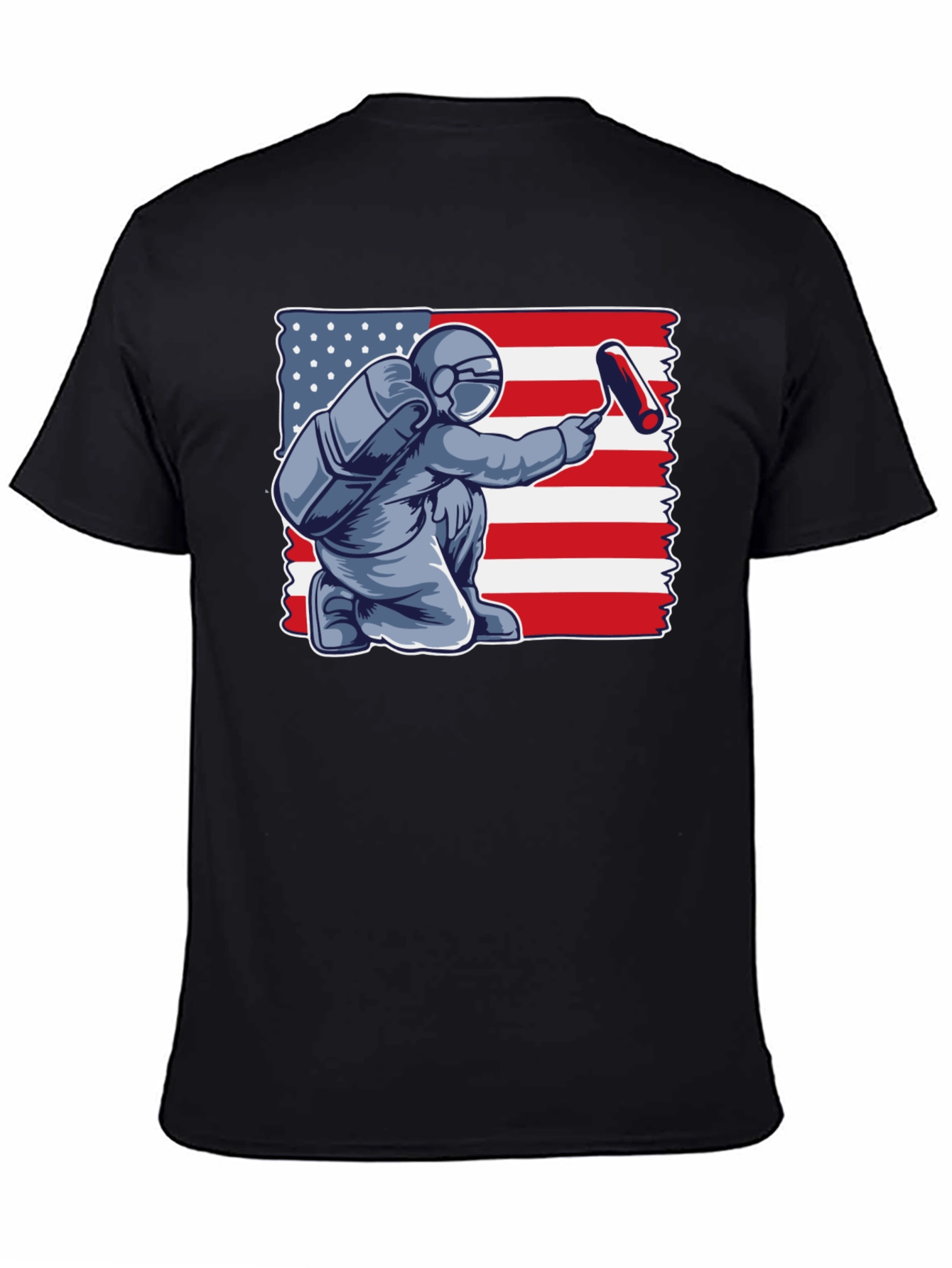 Astronaut Painting USA Flag T-Shirt