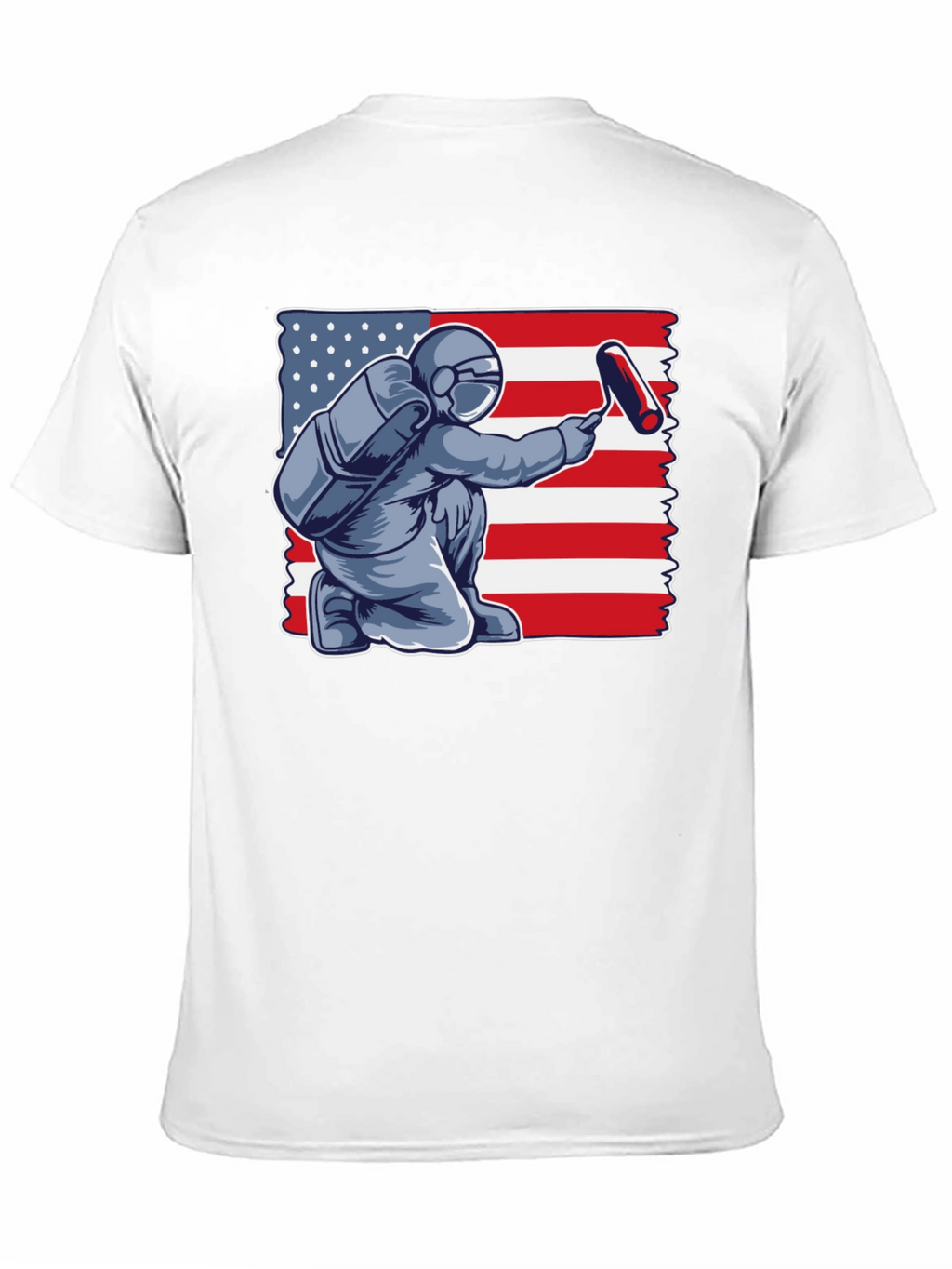 Astronaut Painting USA Flag T-Shirt
