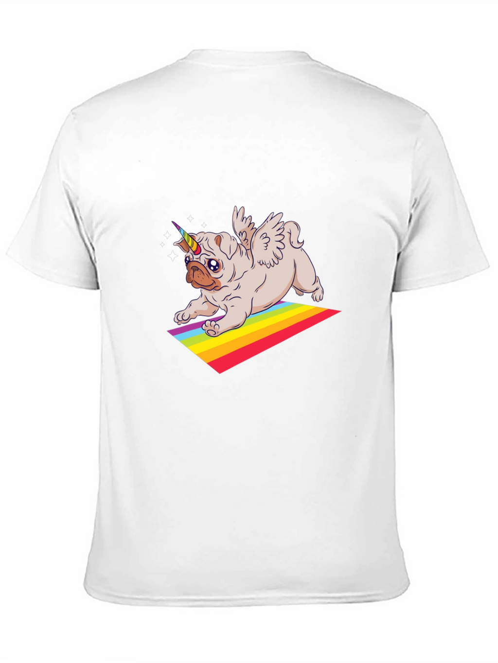 Unicorn Pug Rainbow T-Shirt