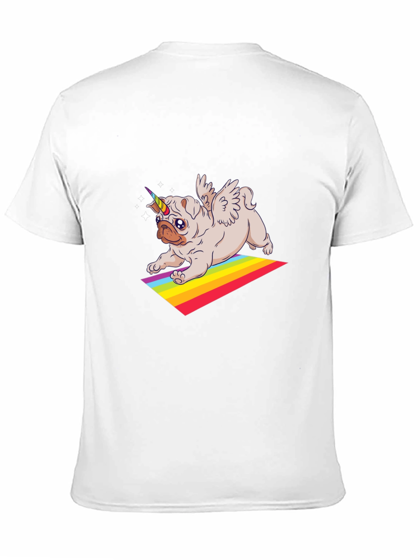 Unicorn Pug Rainbow T-Shirt