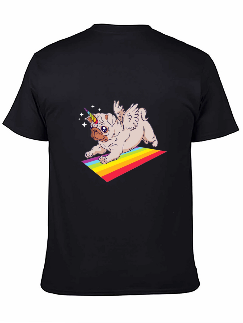 Unicorn Pug Rainbow T-Shirt
