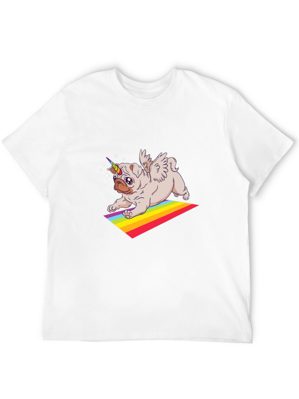 Unicorn Pug Rainbow T-Shirt