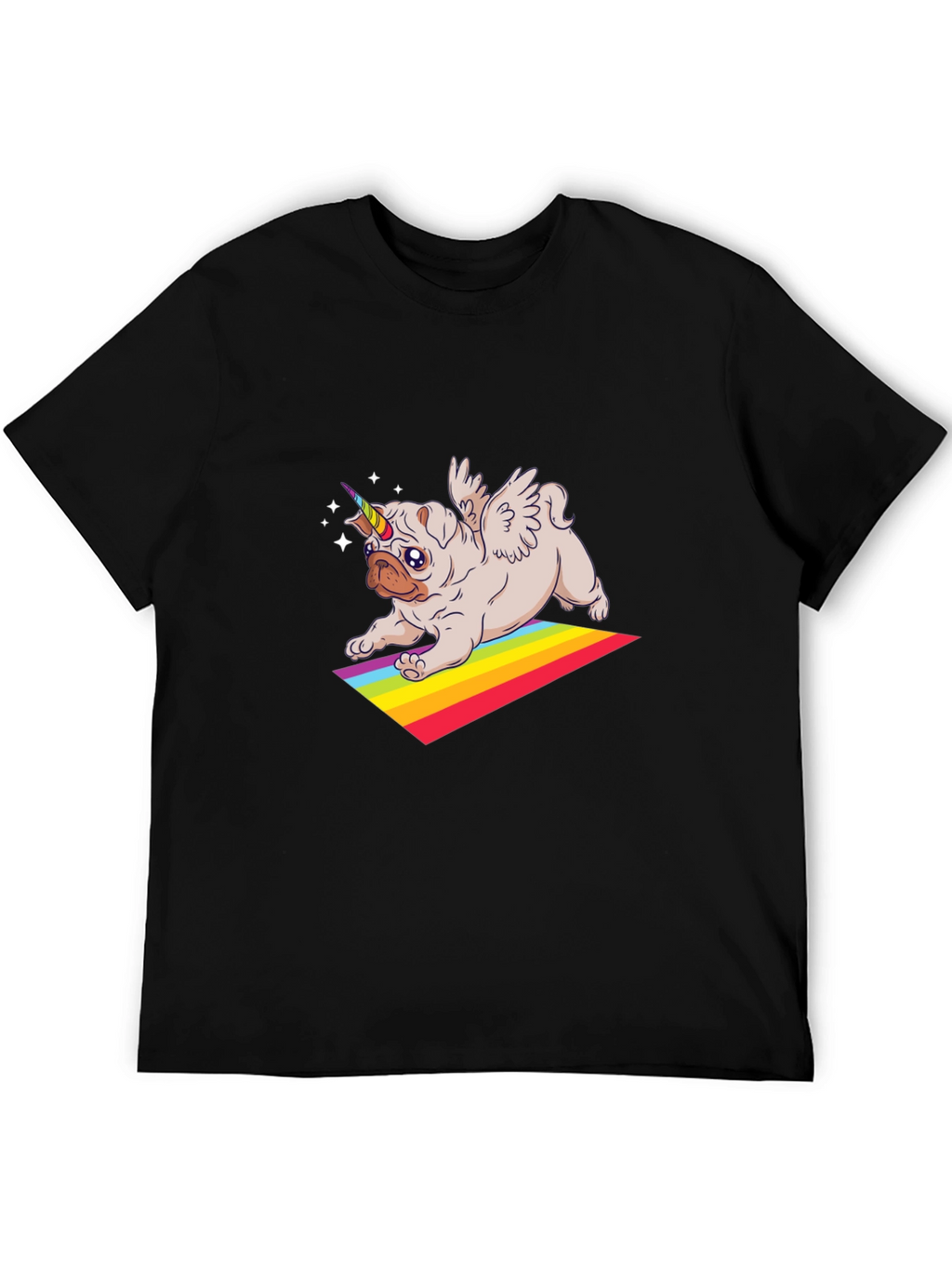 Unicorn Pug Rainbow T-Shirt