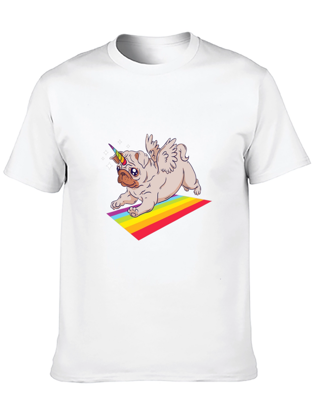 Unicorn Pug Rainbow T-Shirt