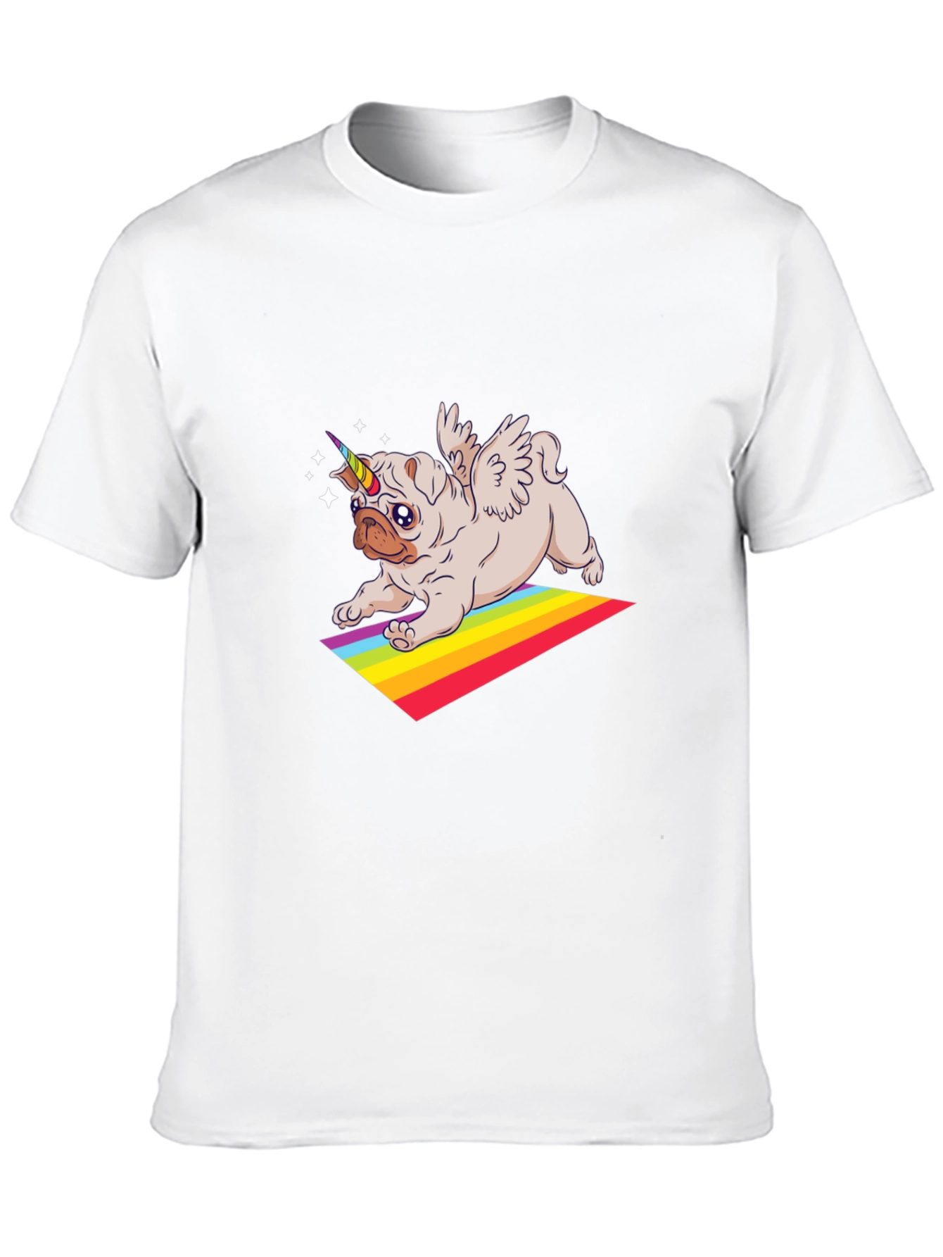 Unicorn Pug Rainbow T-Shirt