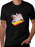 Unicorn Pug Rainbow T-Shirt