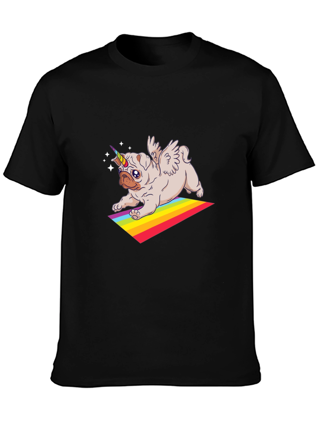 Unicorn Pug Rainbow T-Shirt