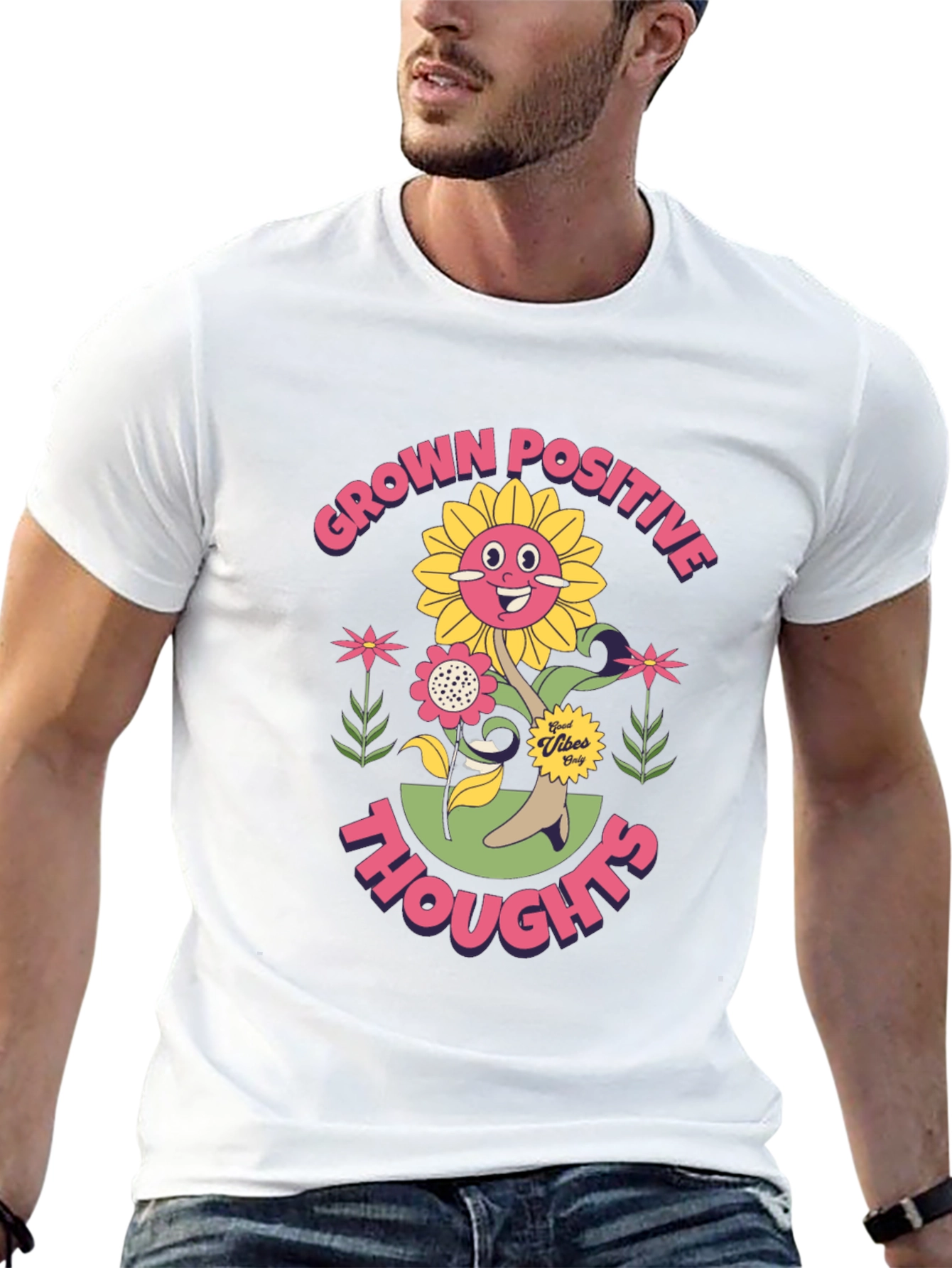Grown Positive Thoughts Graphic T-Shirt