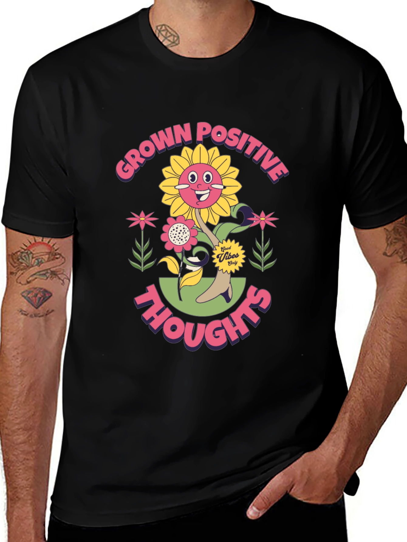 Grown Positive Thoughts Graphic T-Shirt