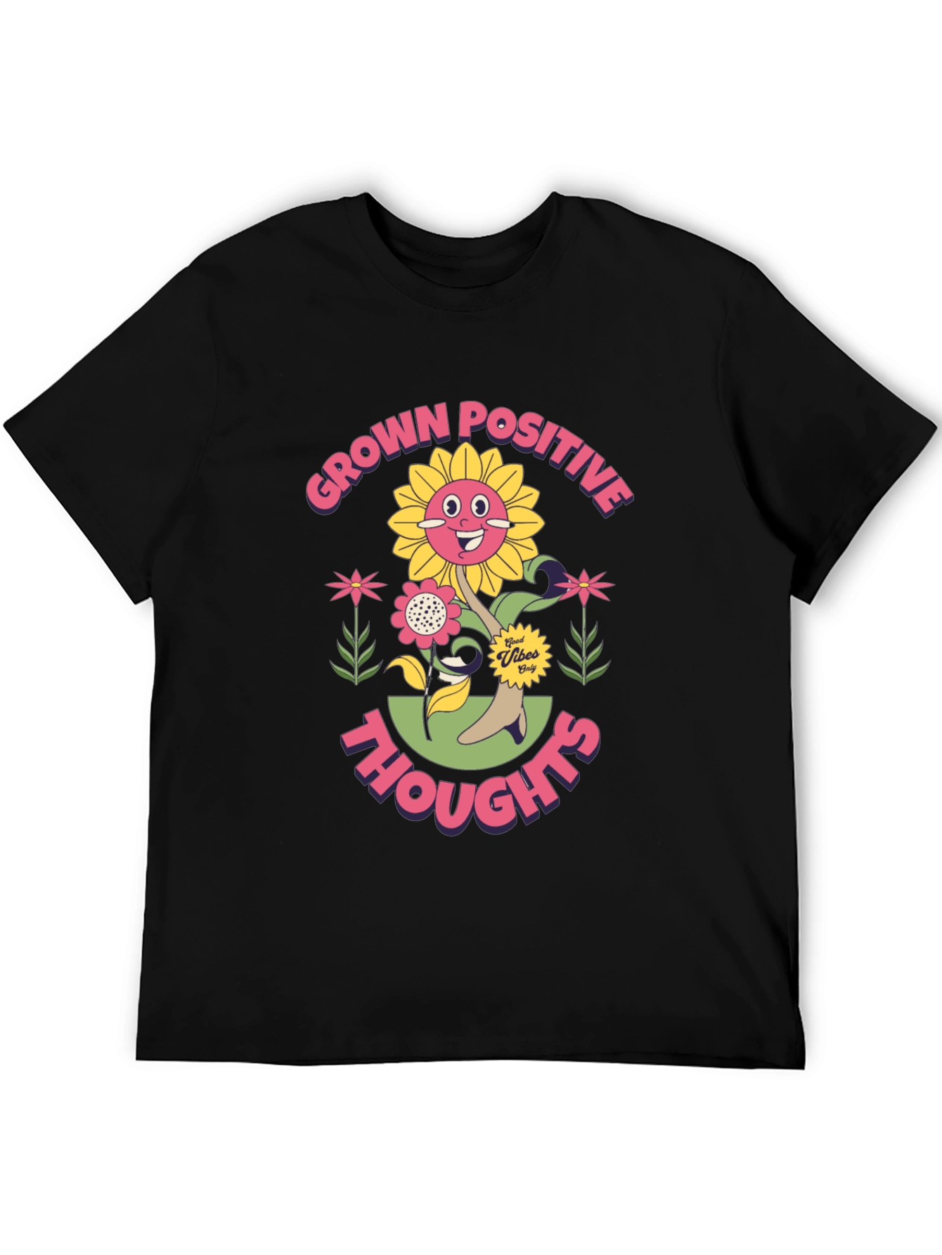 Grown Positive Thoughts Graphic T-Shirt