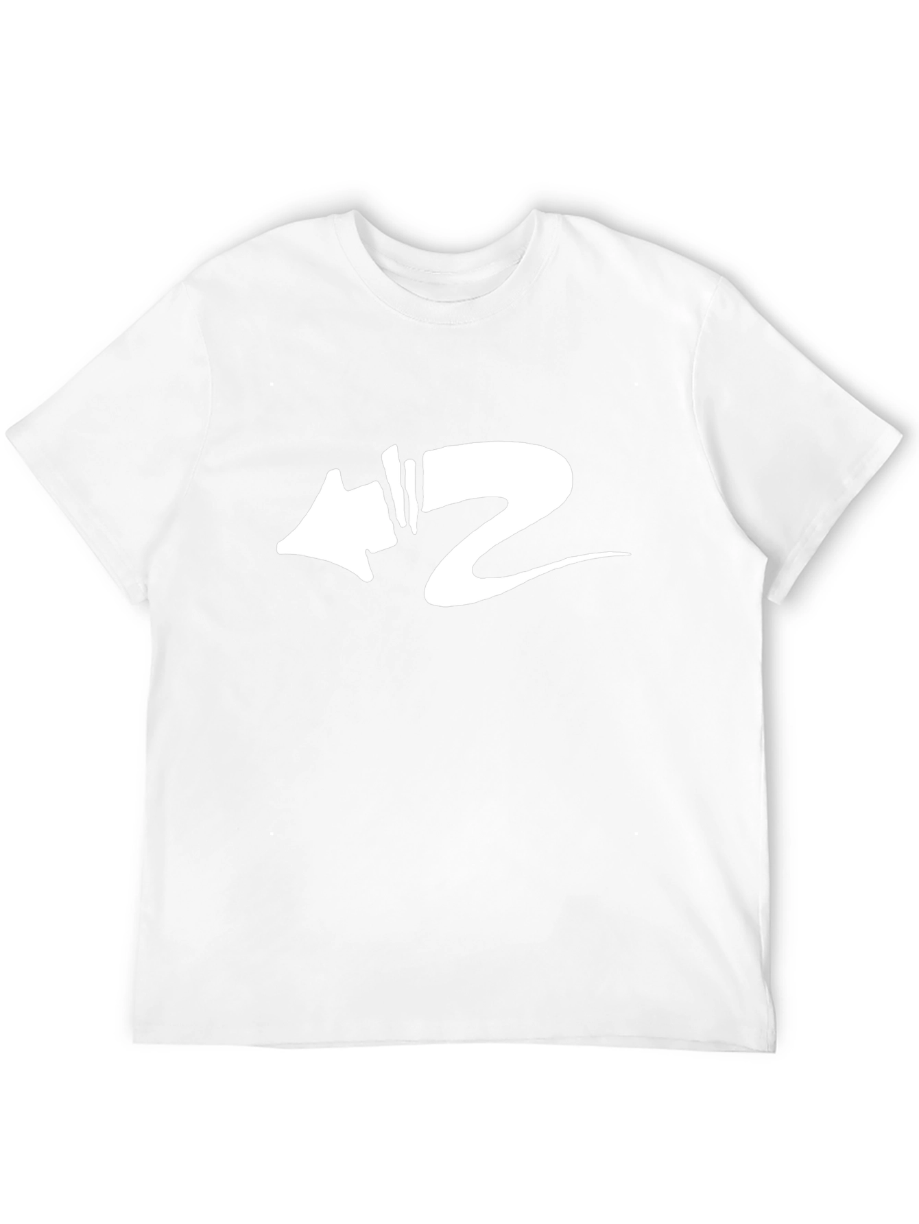 Modern Graphic Tee - Black with White Arrow Design