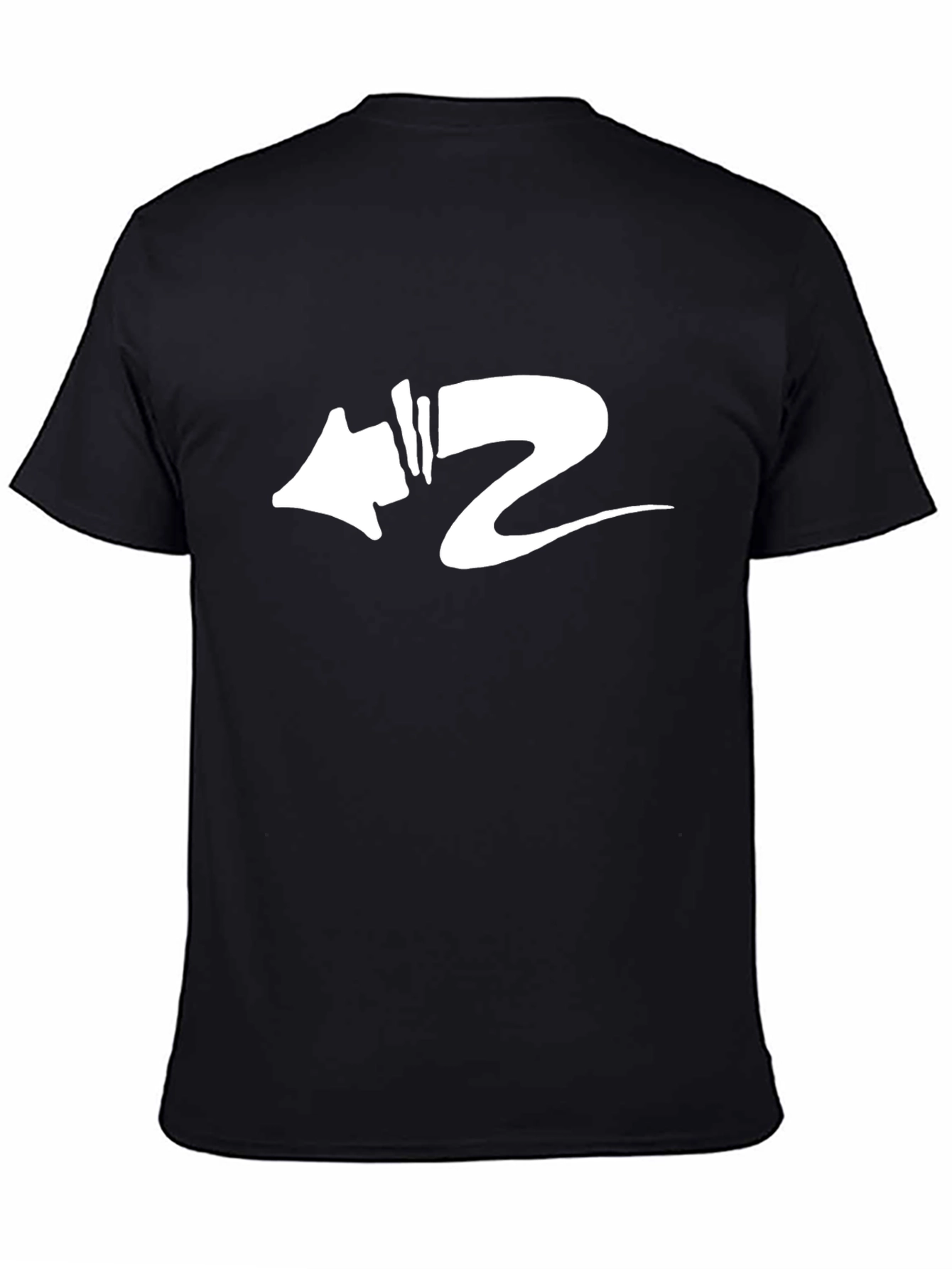 Modern Graphic Tee - Black with White Arrow Design
