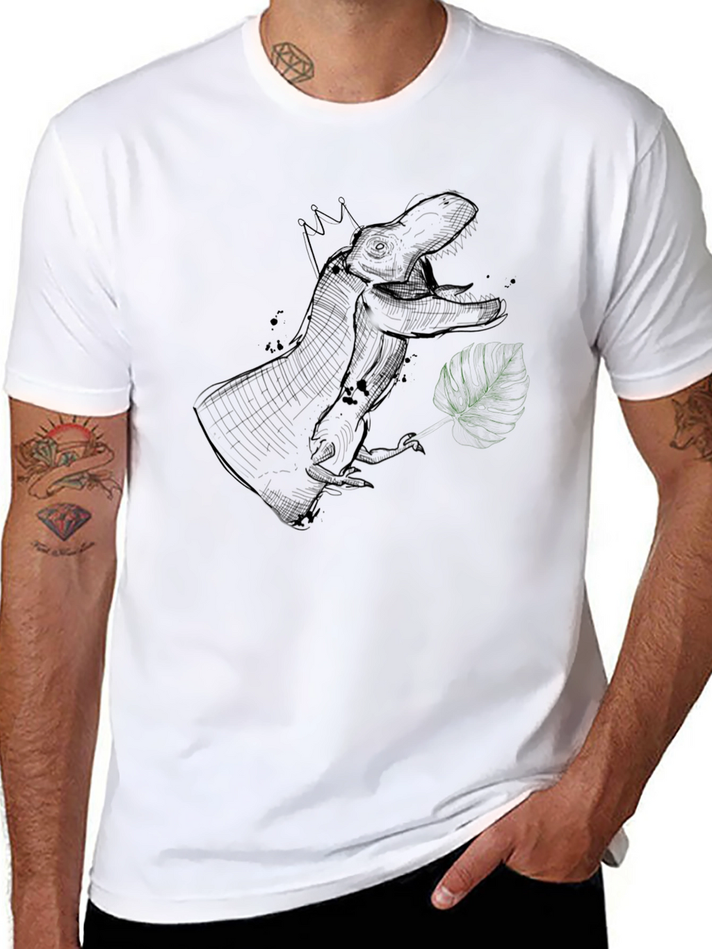 King T-Rex Graphic Tee - Stylish Black Shirt