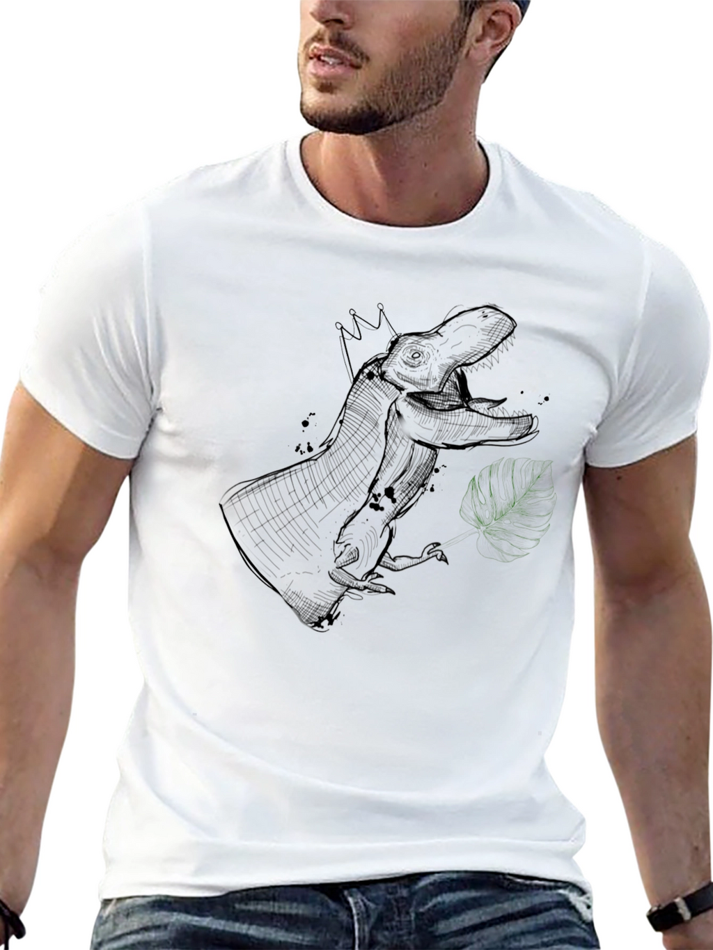 King T-Rex Graphic Tee - Stylish Black Shirt
