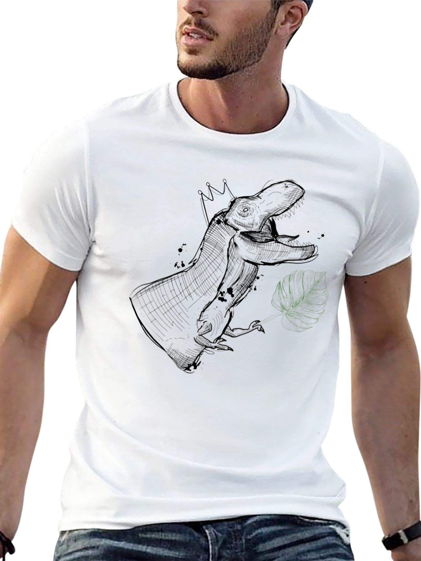 King T-Rex Graphic Tee - Stylish Black Shirt