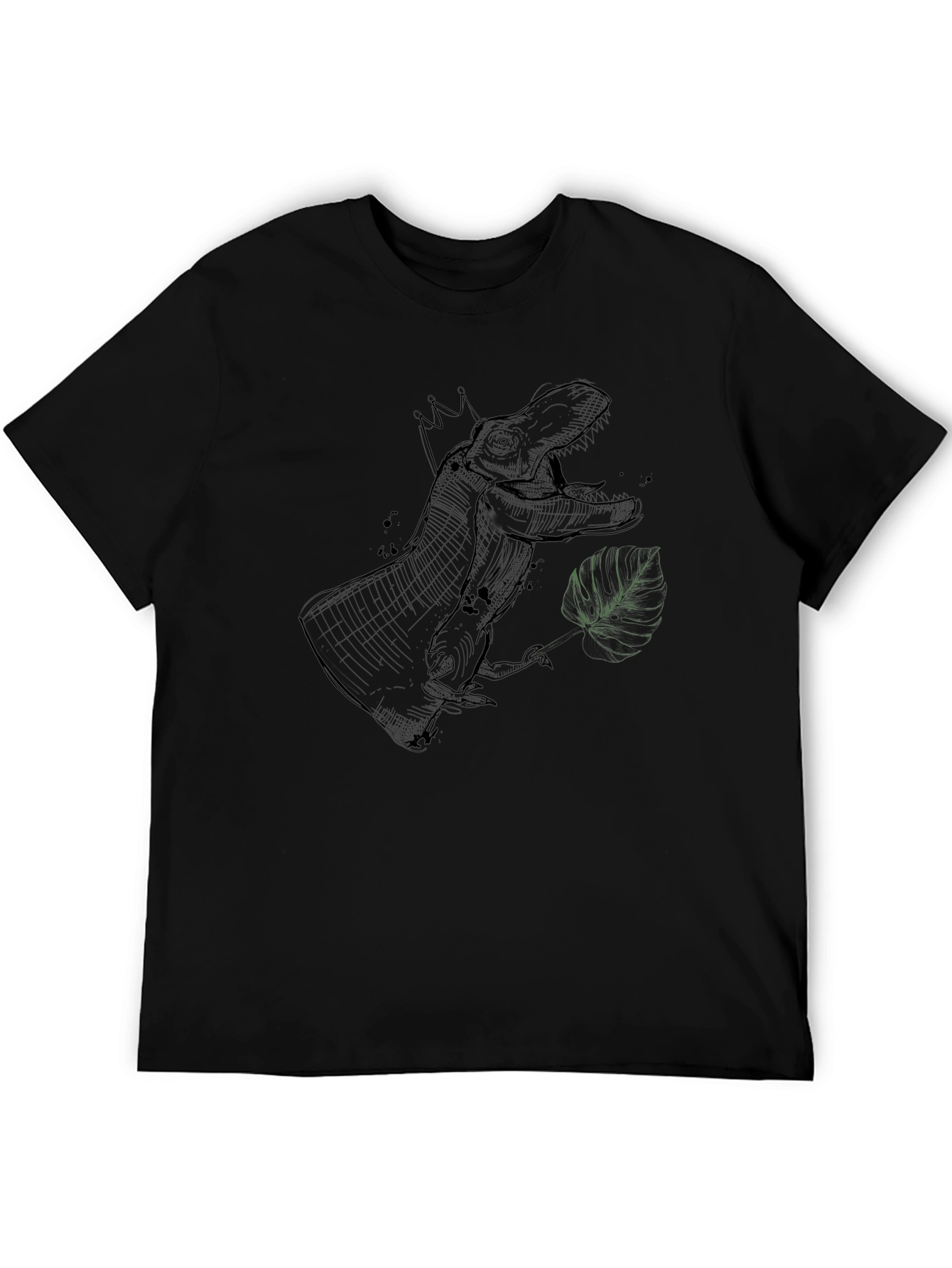 King T-Rex Graphic Tee - Stylish Black Shirt