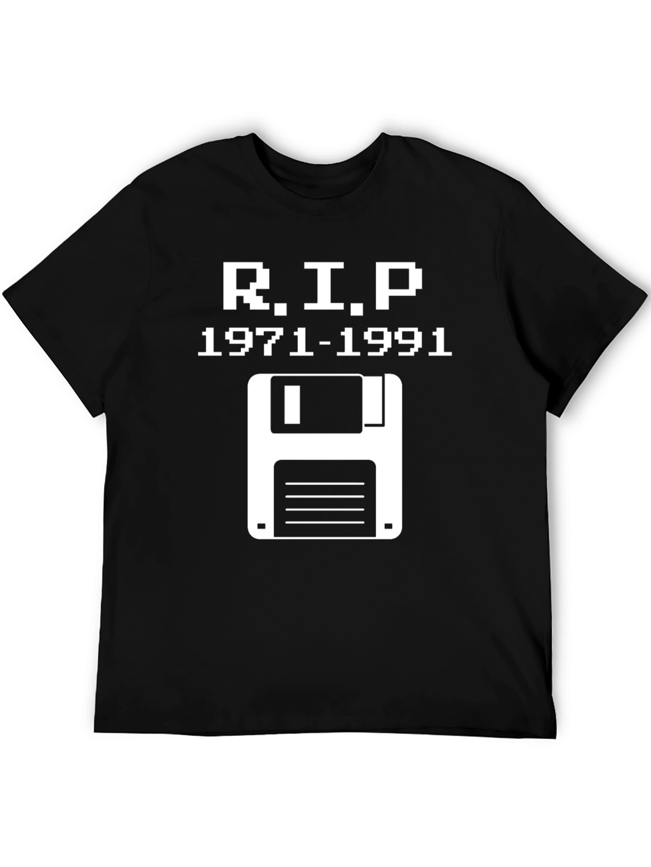 RIP Floppy Disk T-Shirt - Retro Tech 1971-1991