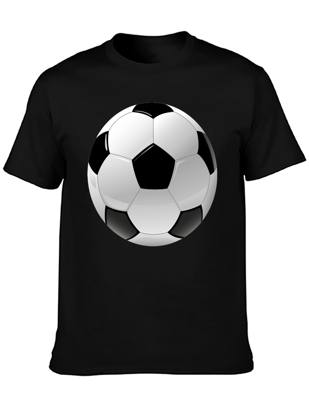 Soccer Ball Graphic Black T-Shirt
