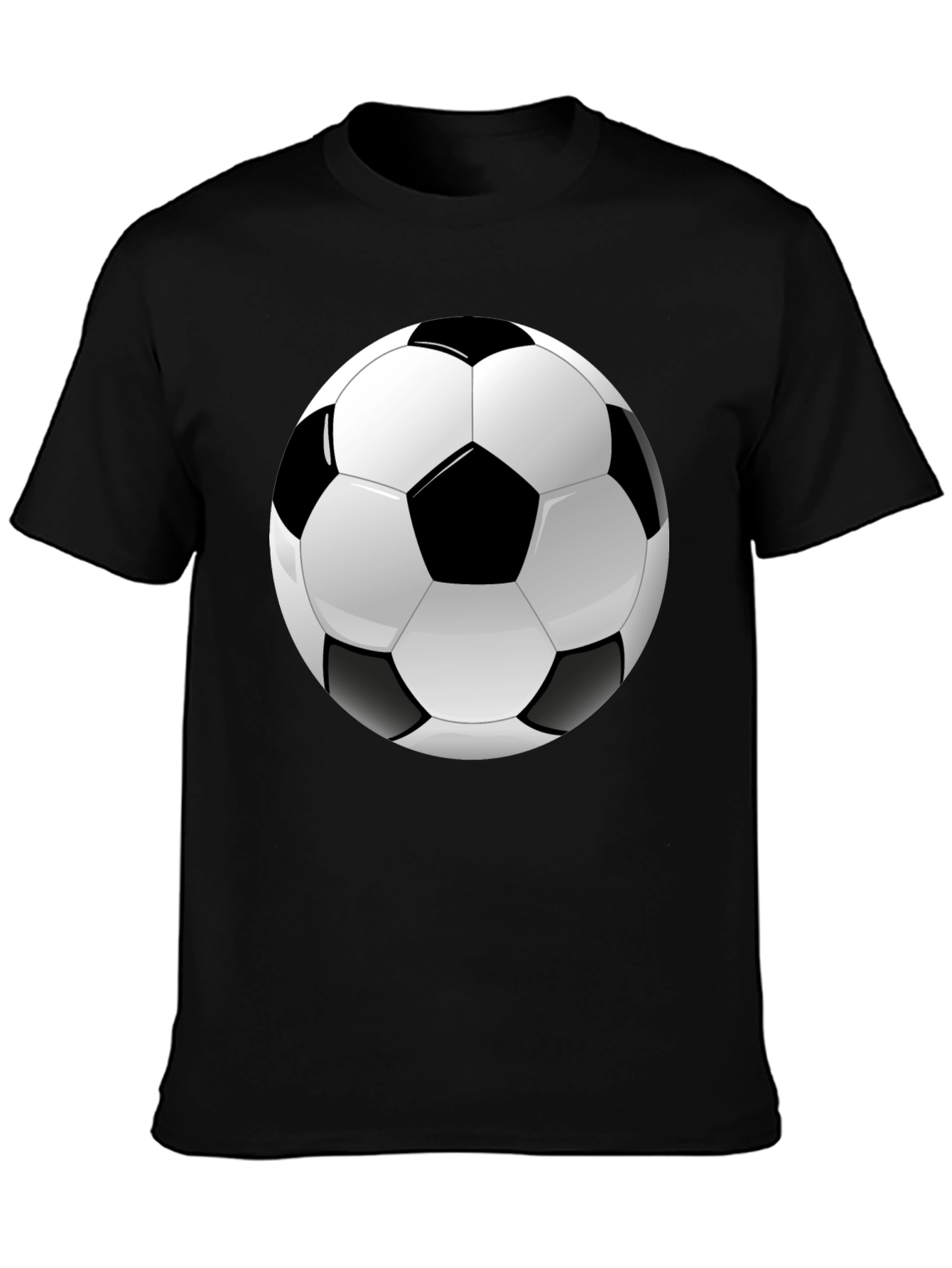Soccer Ball Graphic Black T-Shirt