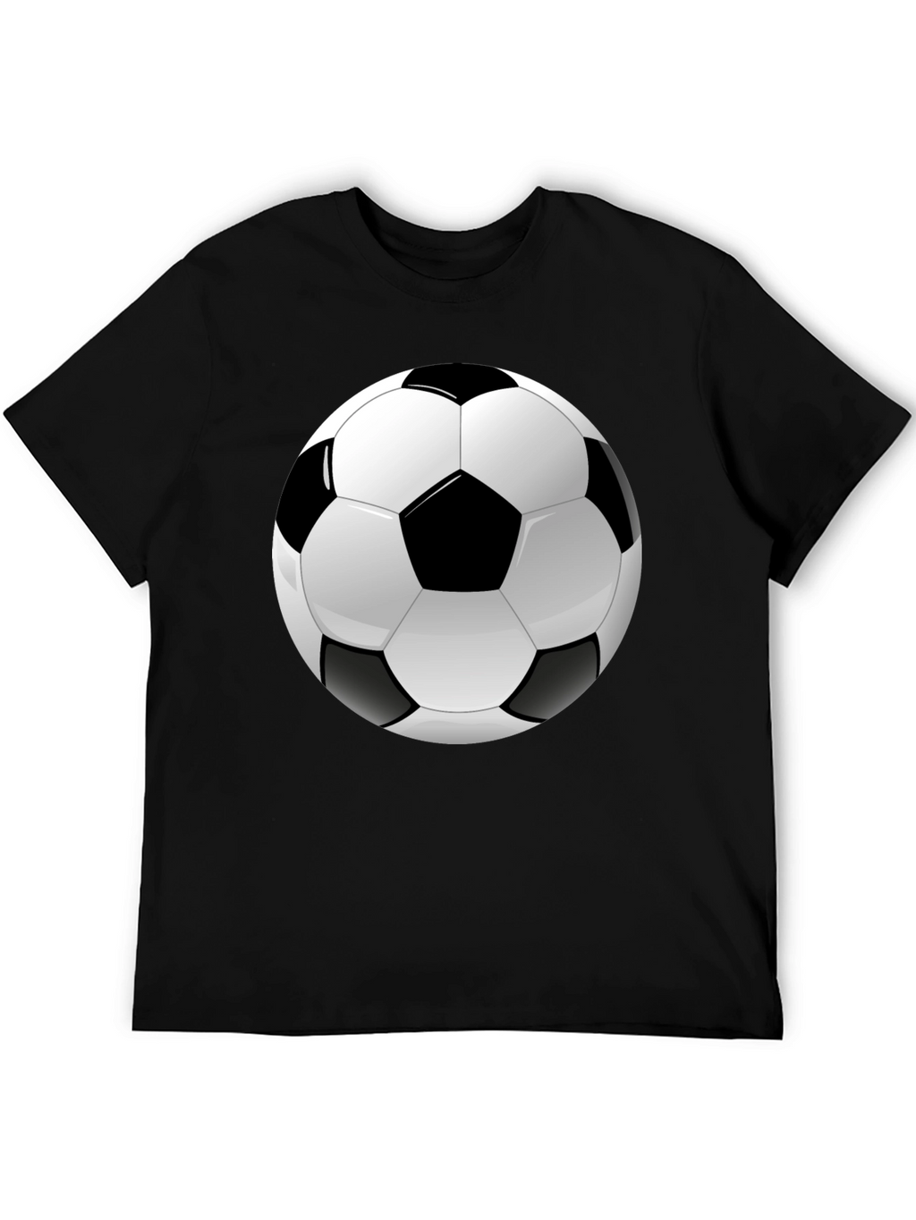 Soccer Ball Graphic Black T-Shirt