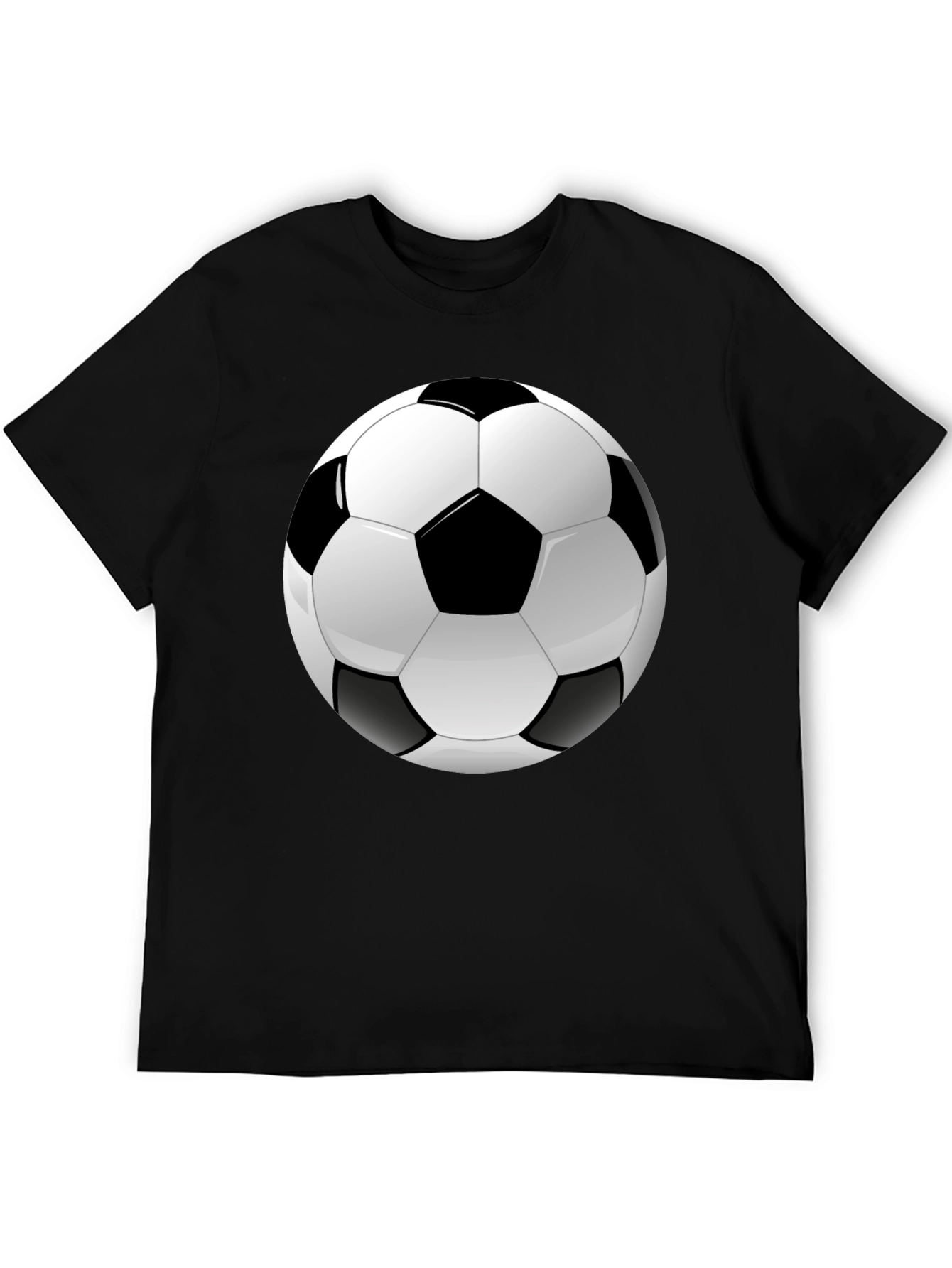 Soccer Ball Graphic Black T-Shirt