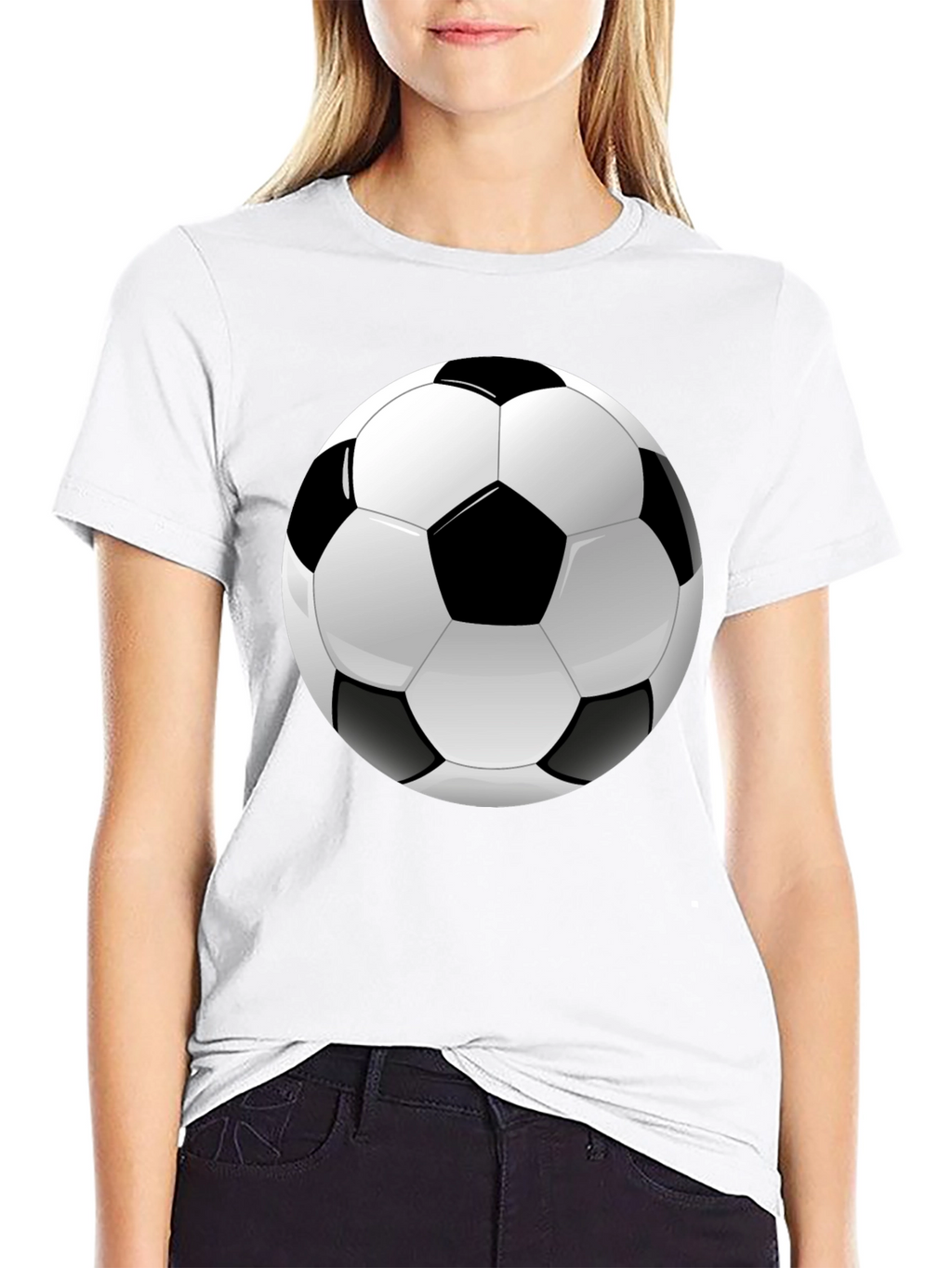 Soccer Ball Graphic Black T-Shirt