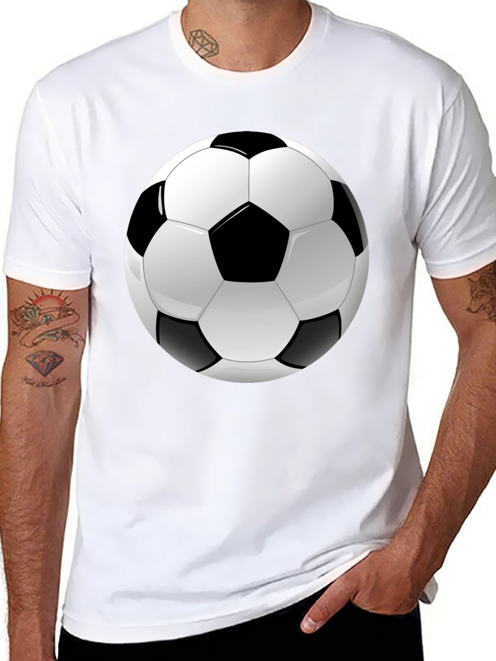 Soccer Ball Graphic Black T-Shirt