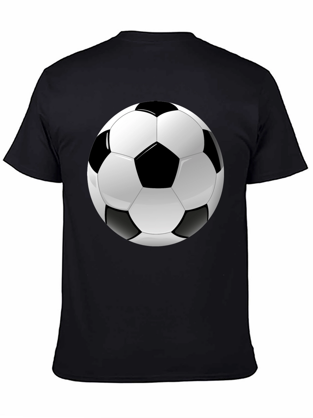 Soccer Ball Graphic Black T-Shirt