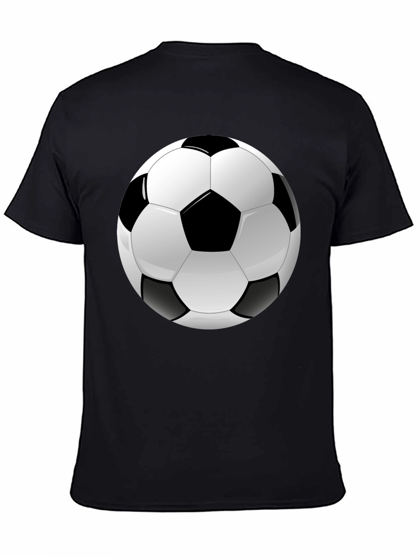 Soccer Ball Graphic Black T-Shirt