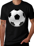 Soccer Ball Graphic Black T-Shirt