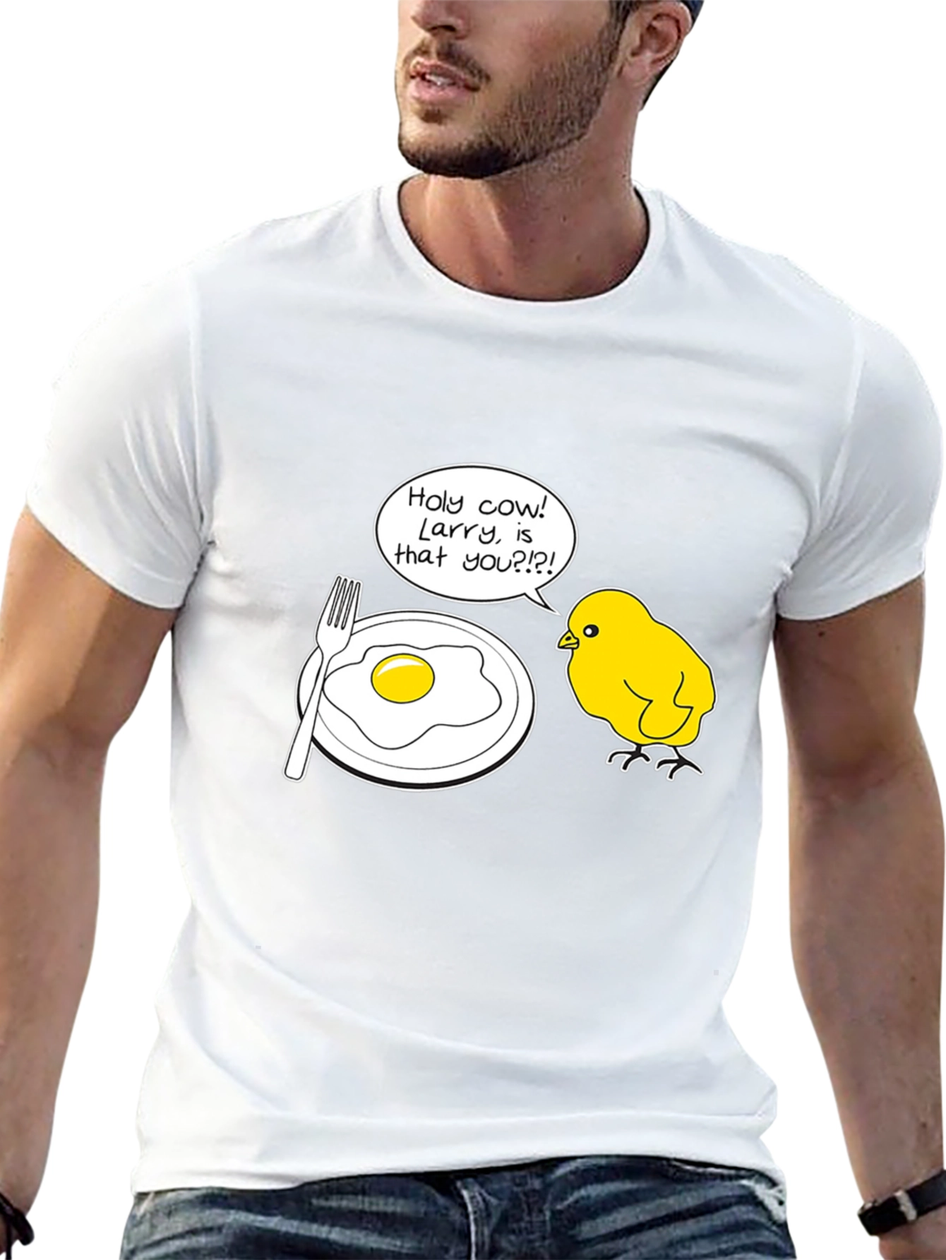 Funny Chick & Egg Humor Graphic T-Shirt