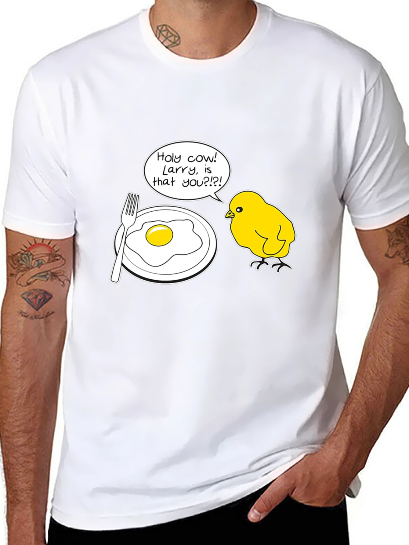 Funny Chick & Egg Humor Graphic T-Shirt