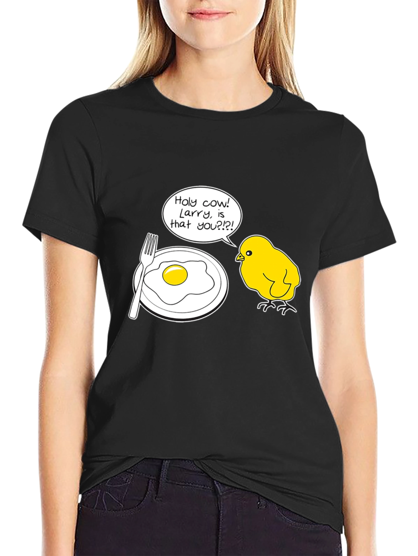 Funny Chick & Egg Humor Graphic T-Shirt