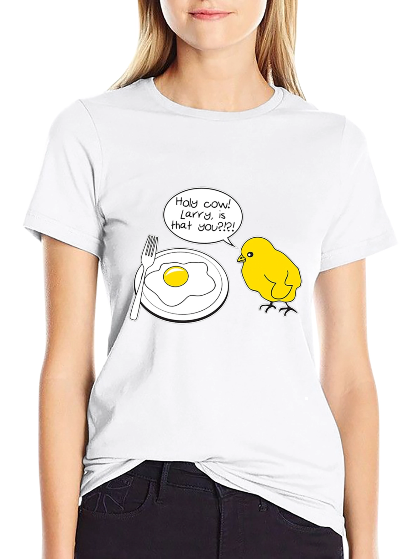 Funny Chick & Egg Humor Graphic T-Shirt