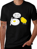 Funny Chick & Egg Humor Graphic T-Shirt