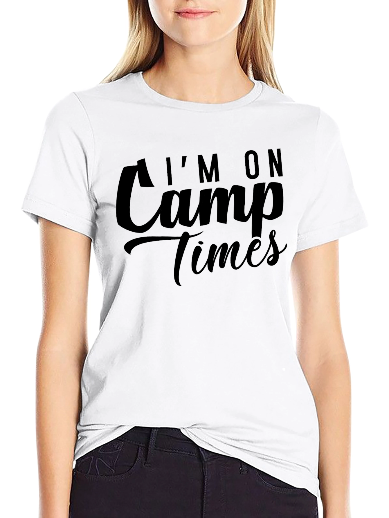 Im On Camp Times Black Tee