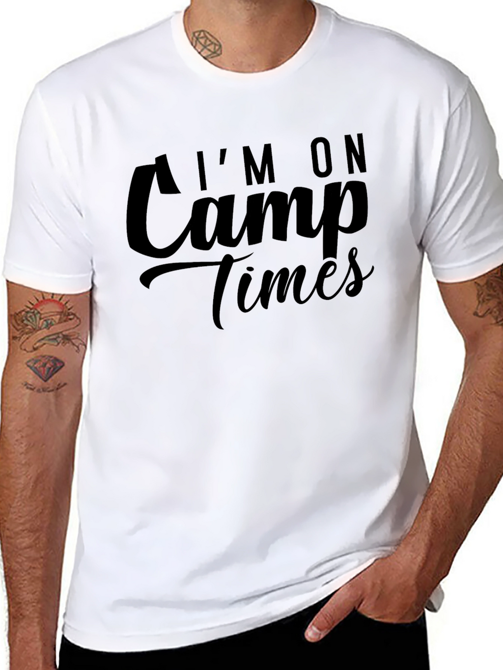 Im On Camp Times Black Tee