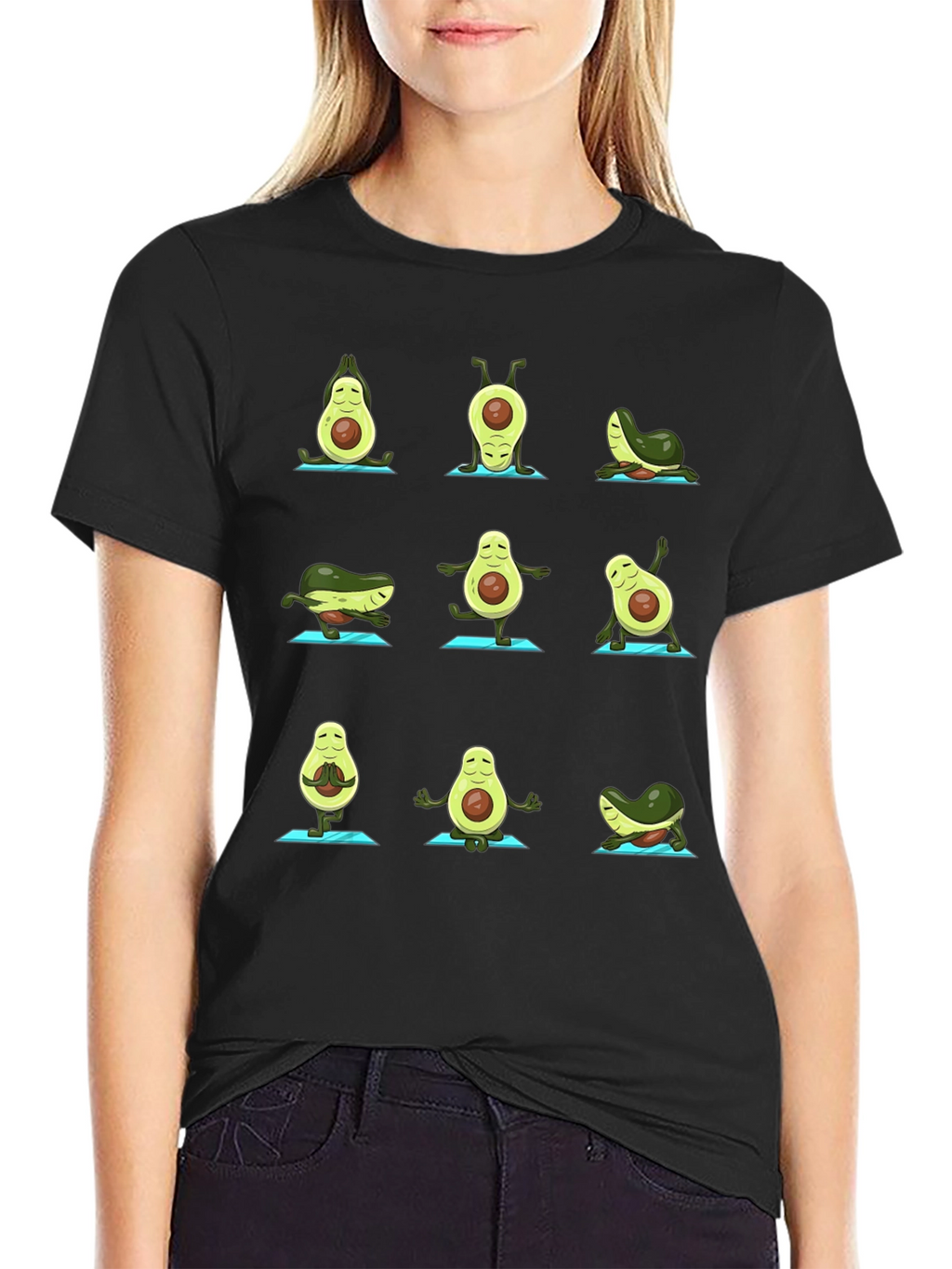 Yoga Avocado T-Shirt - Funny Fruit Graphic Tee