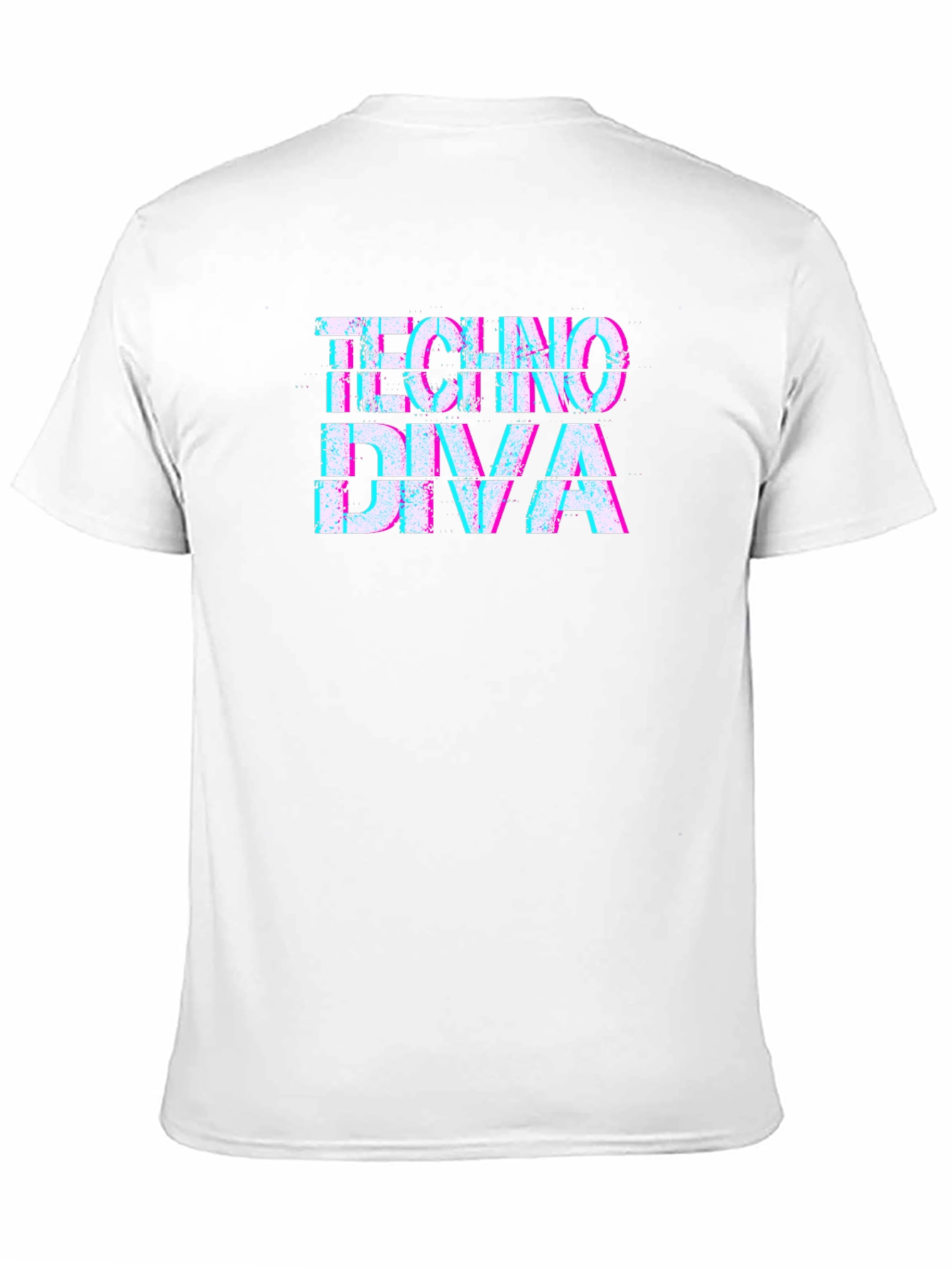 Techno Diva Glitch Graphic Black T-Shirt