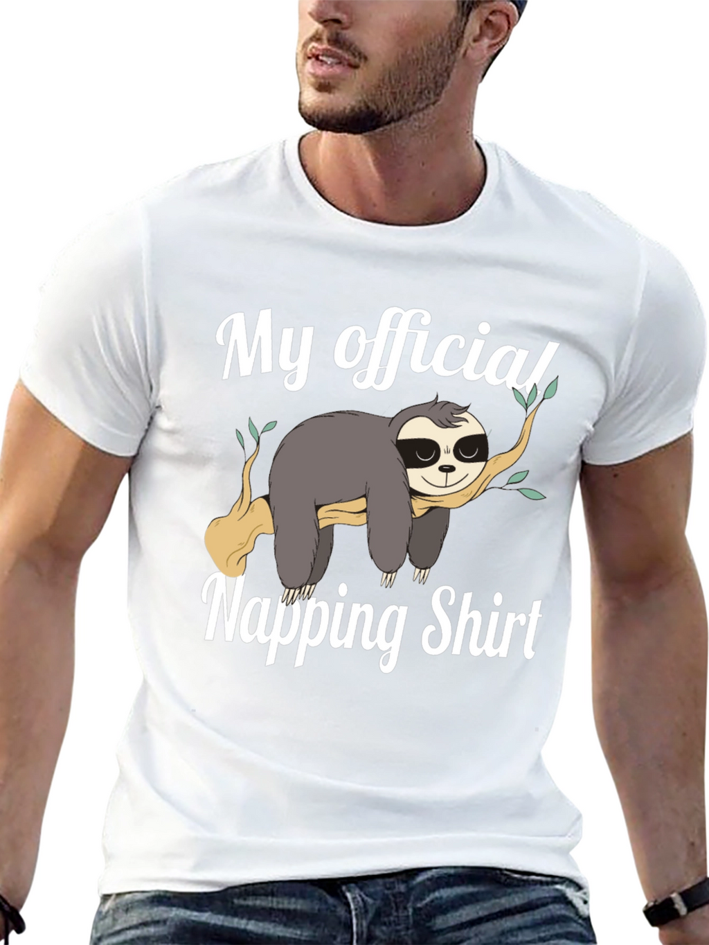 Funny Sloth Napping Shirt - Official Loungewear