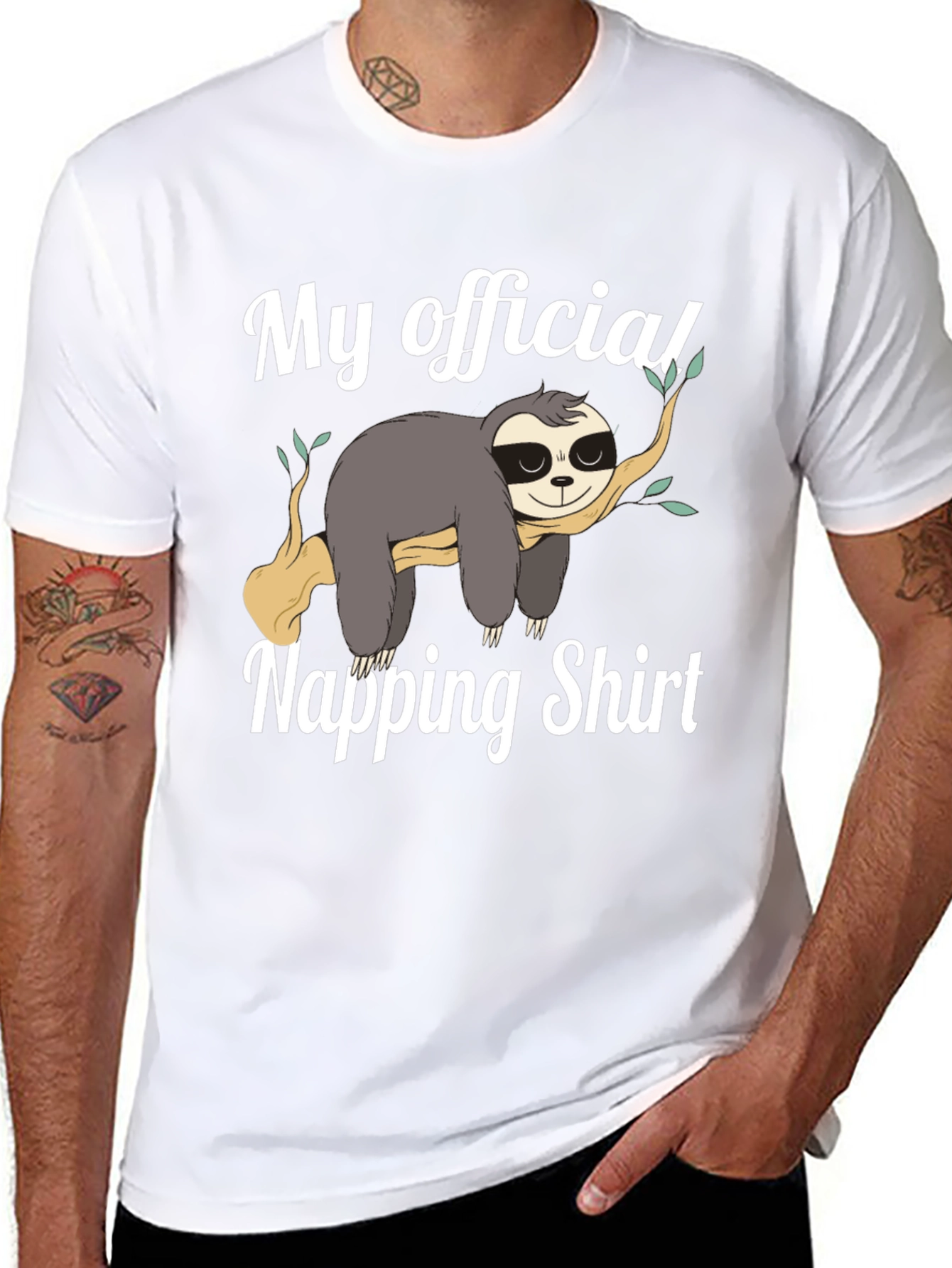 Funny Sloth Napping Shirt - Official Loungewear