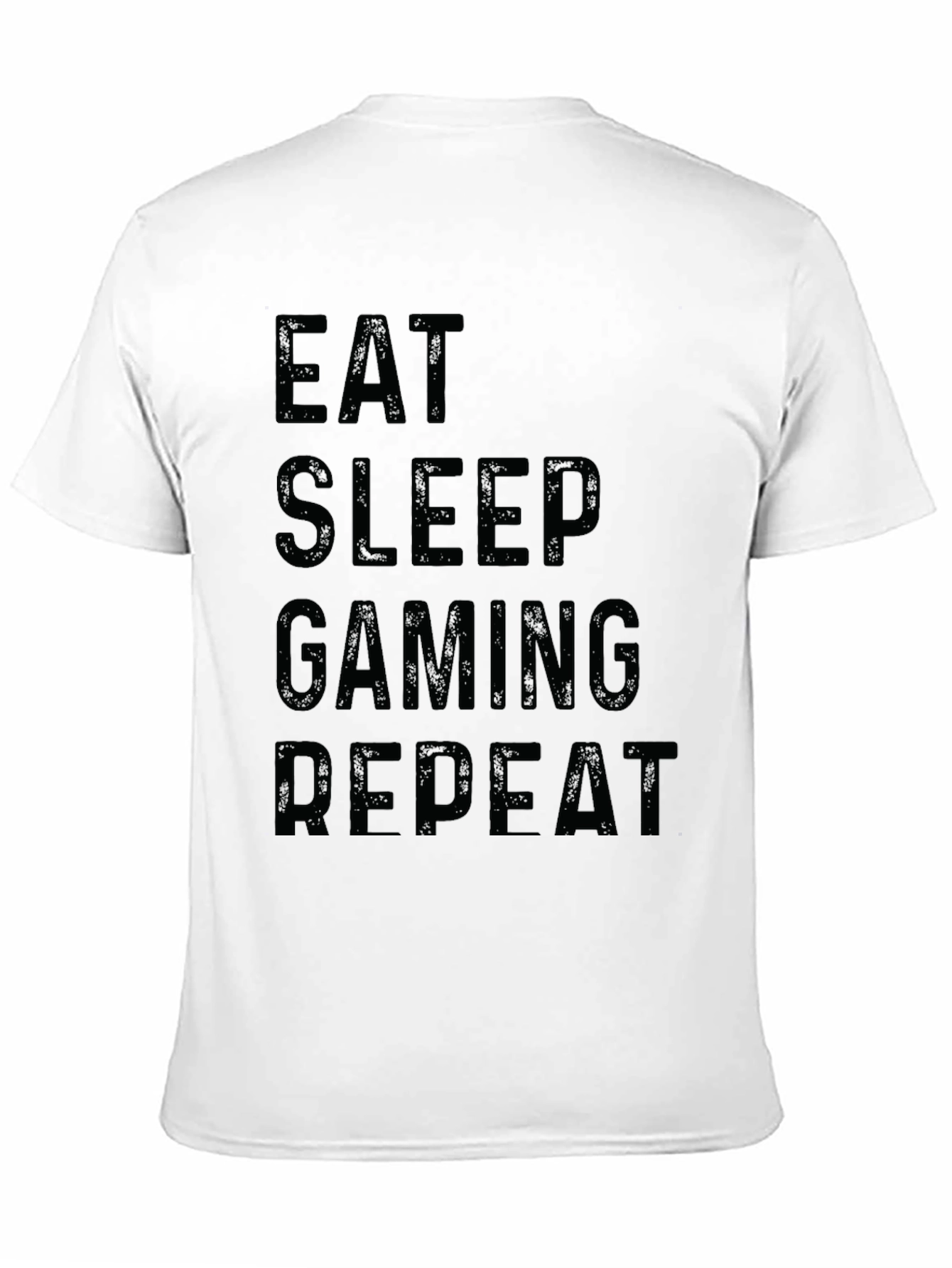 Eat Sleep Gaming Repeat Black Graphic Tee