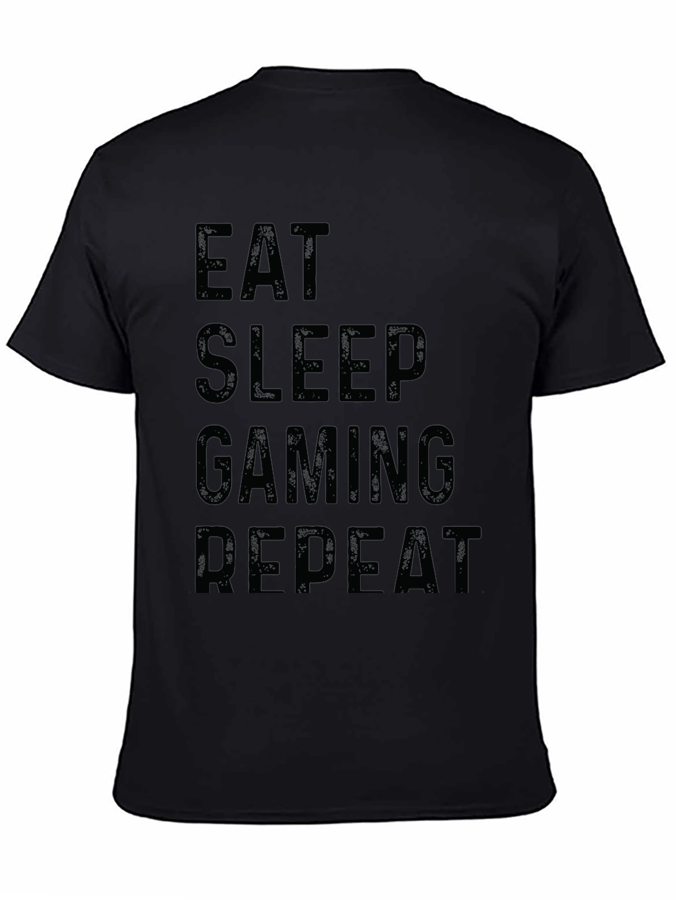 Eat Sleep Gaming Repeat Black Graphic Tee