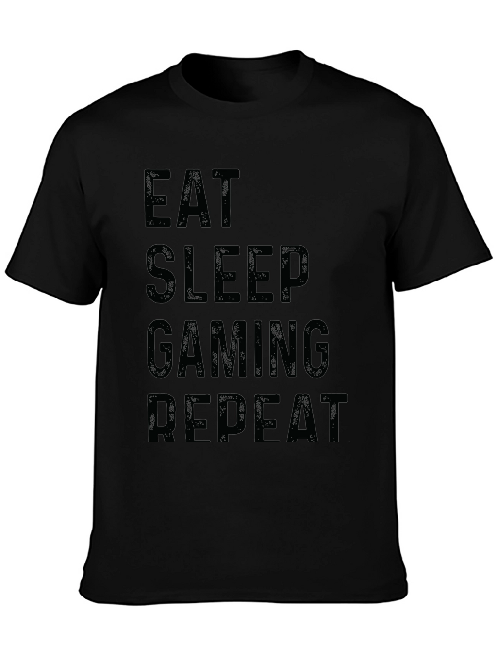 Eat Sleep Gaming Repeat Black Graphic Tee